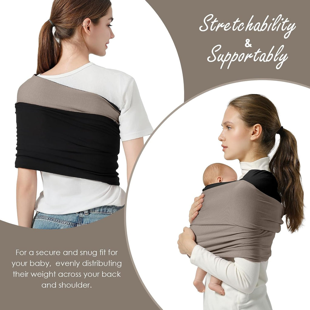 Baby Wrap Carrier, Lightweight Baby Wearing Wraps for Newborn and Infant, Soft Swaddle Holder Carrier, Cozy Baby