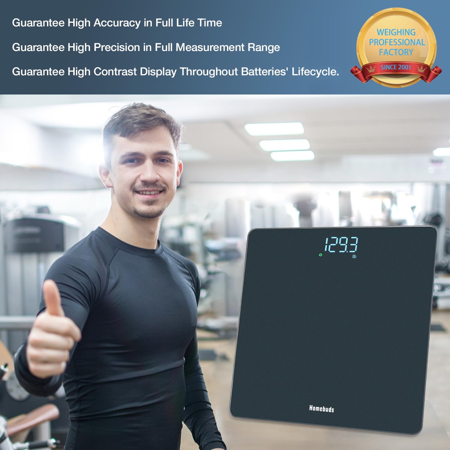 Bathroom Scale for Body Weight, Precision 0.1lb by Our Professional Scale Factory Since 2001, Digital Weight Scale