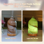Essential Oil Diffuser Hand Blown Glass Aromatherapy Diffuser - Ultrasonic Cool Mist Scent Aroma Diffuser, Whisper