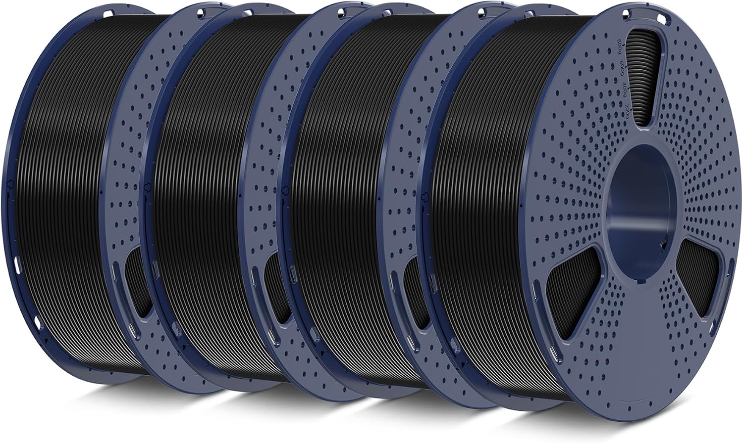 PETG Filament 1.75mm,4kg,2 Black+2 Black | 3D Printer Filament, Less Stringing, Good Layer Adhesion, High Toughness