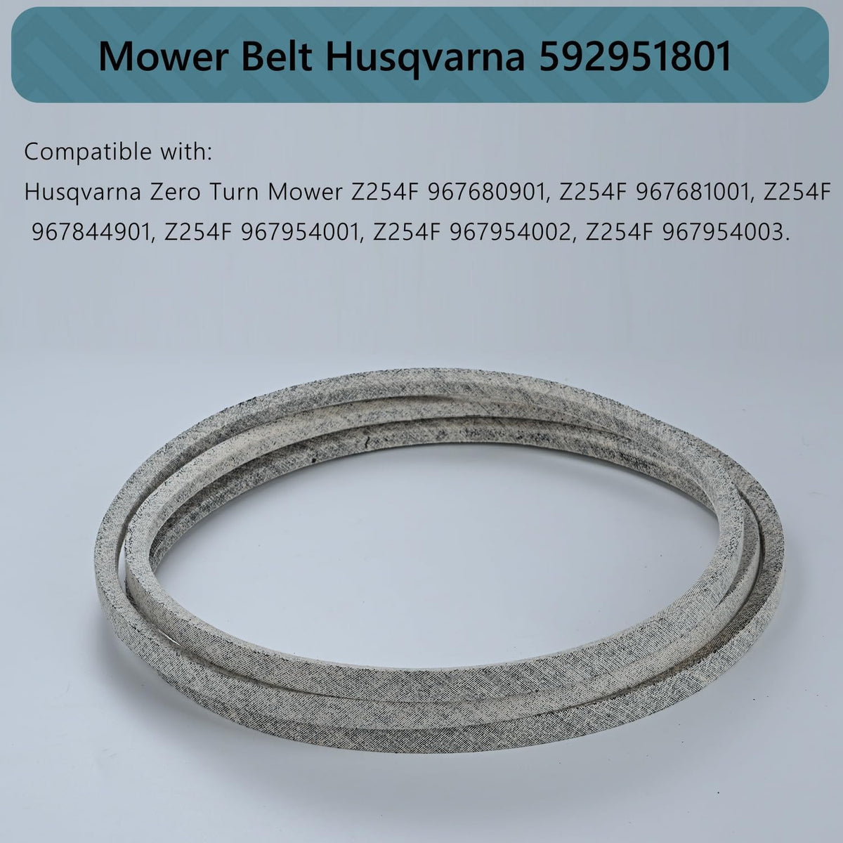 Holdly 592951801 Deck Belt 1/2 x 151.5'', for Husqvarna Zero-Turn 54" Deck