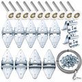 Arlenix 7 ft Garage Door Hardware Kit with Rollers Hinges Cable