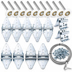 Arlenix 7 ft Garage Door Hardware Kit with Rollers Hinges Cable