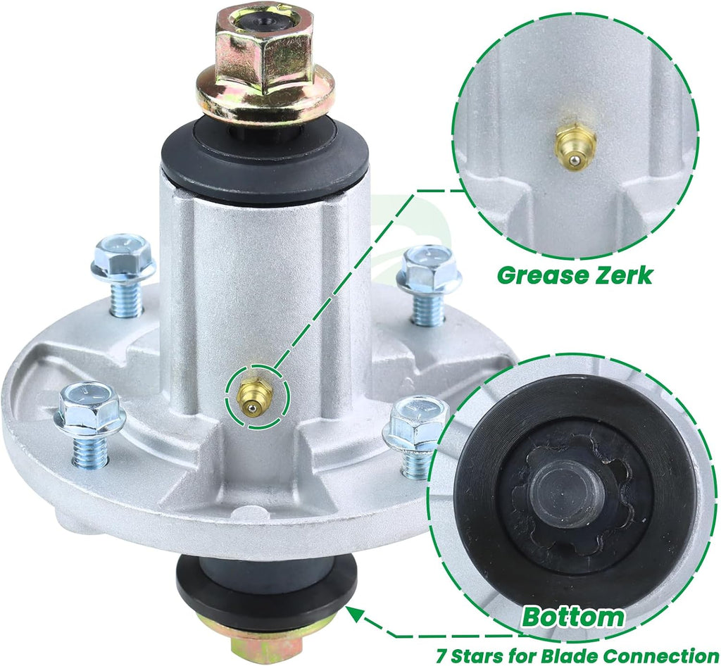 2 Pack AM136733 Spindle Assembly for John Deere X300 Z225 42" Deck