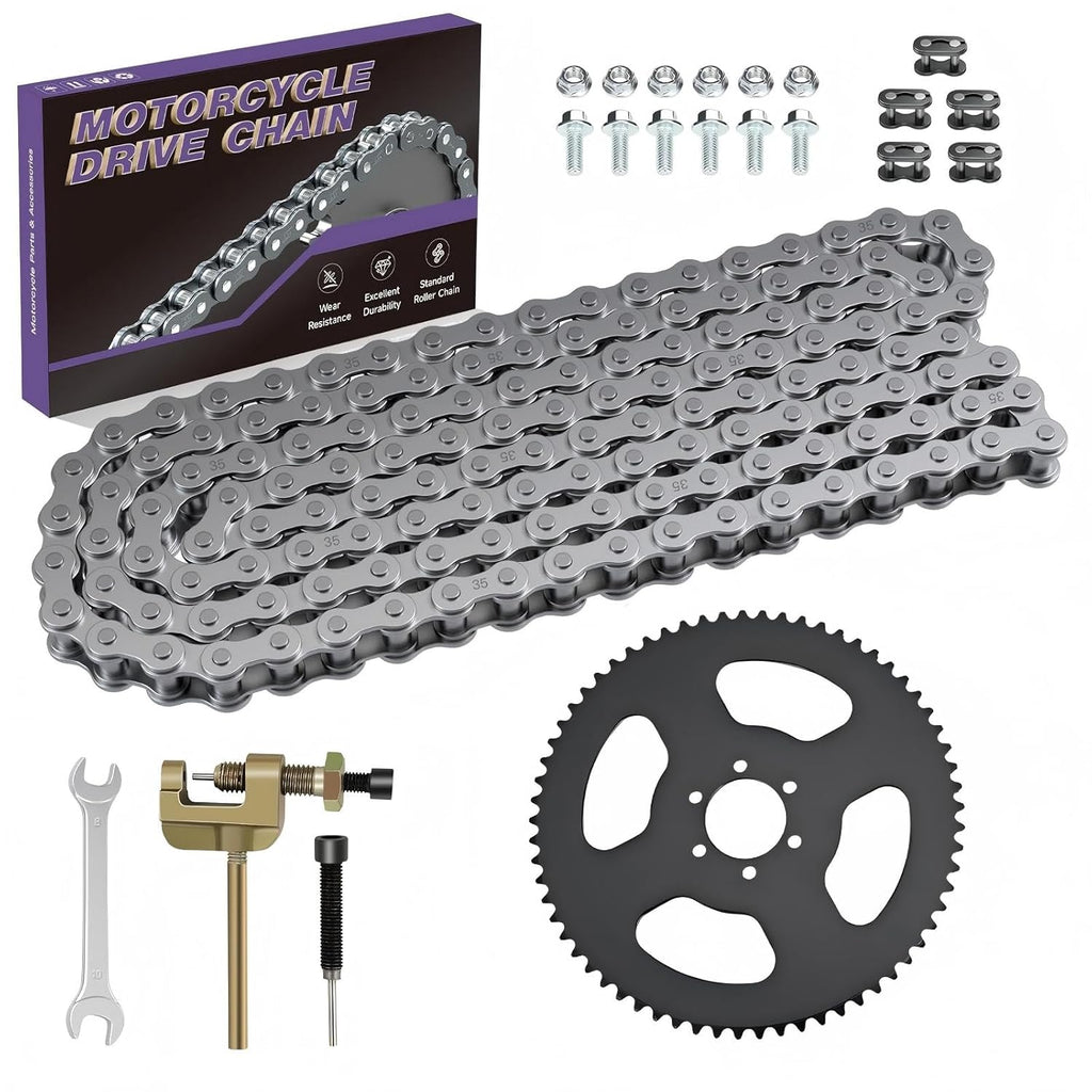65 Tooth Sprocket 37mm Bore 35 Chain with 140 Links for CT100U DB30