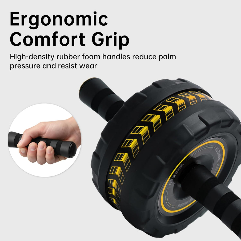Ab Roller Wheel for Abs Workout - Core Strength Training Equipment for Home Gym with Knee Pad, Abdominal Exercise