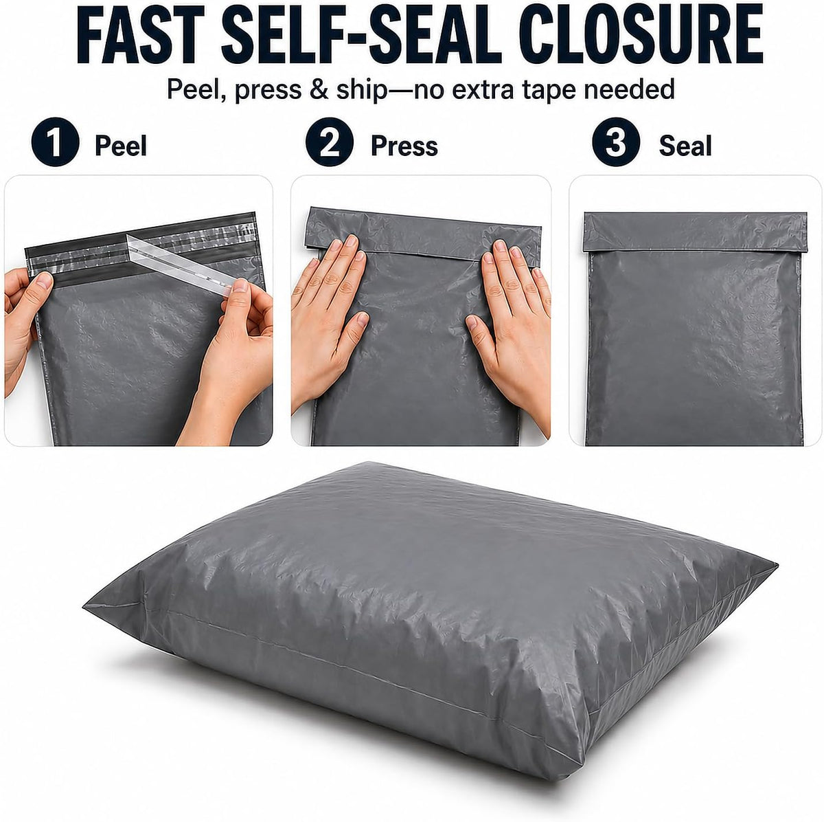 Large Shipping Bags 24x36, 5 Pack Poly Mailers for Clothes