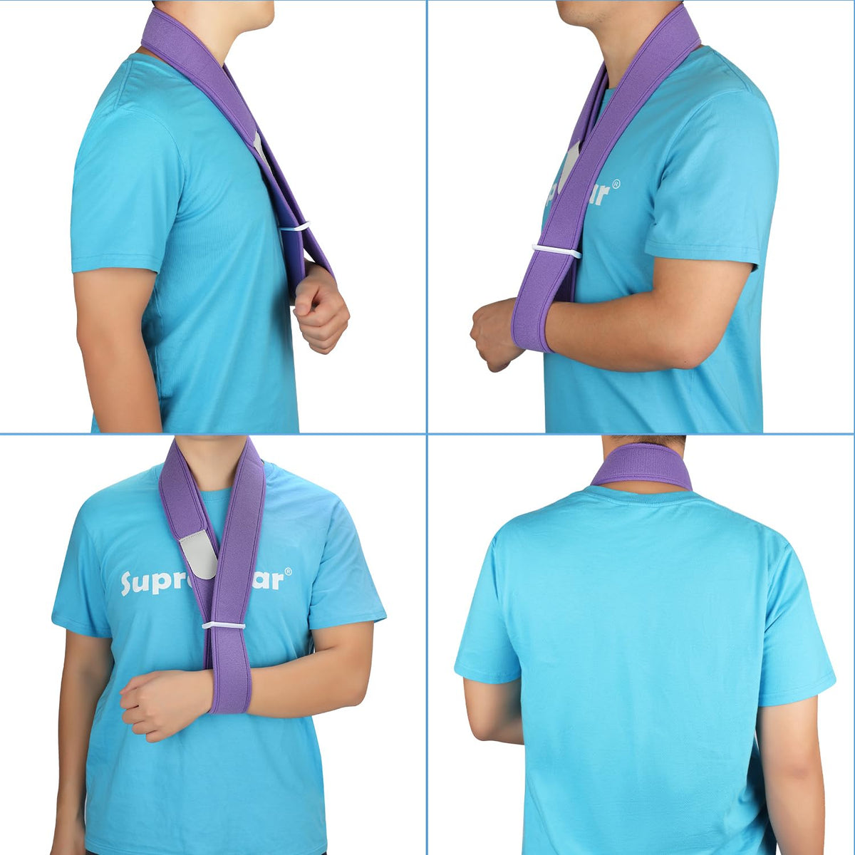 Arm Sling, Adjustable Collar and Cuff Sling, Lightweight Simple Shoulder Immobilizer Arm Elbow Support Strap for Men