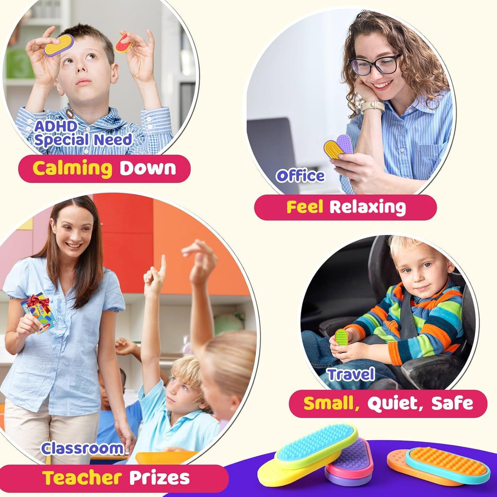 Sensory Fidget Magnet Toys for Kids: Silicone Magnetic Sliders Stress Fidgets for Autism, Stress Small Texture Fidget