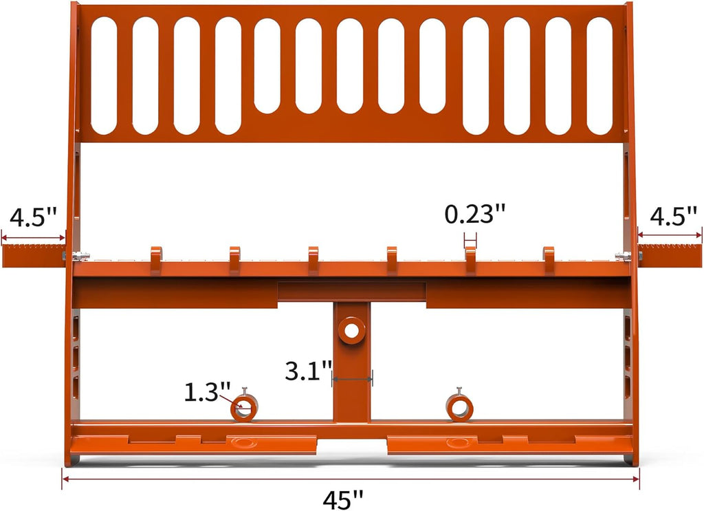 45" 4000 lbs Pallet Forks Frame Attachment & 48" Forklift Blades | with 3 Spear Sleeves