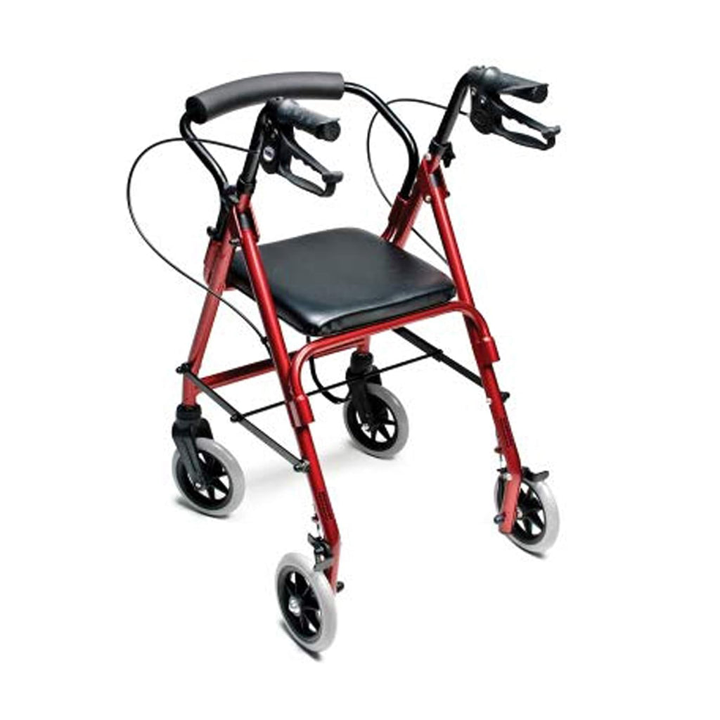 Lumex Walkabout Junior Rollator - Narrow Rolling Walker with Seat for Seniors & Small Spaces