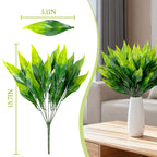 4PCS Artificial Greenery Stems - 13.7" Lucky Bamboo Leaves