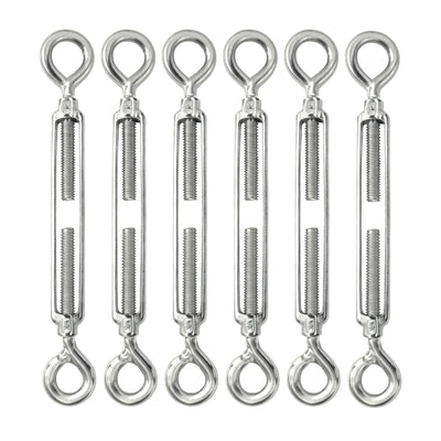 M12 Turnbuckle Tensioner,6PCS Heavy Duty Eye&EyeTurnbuckle Wire Rope