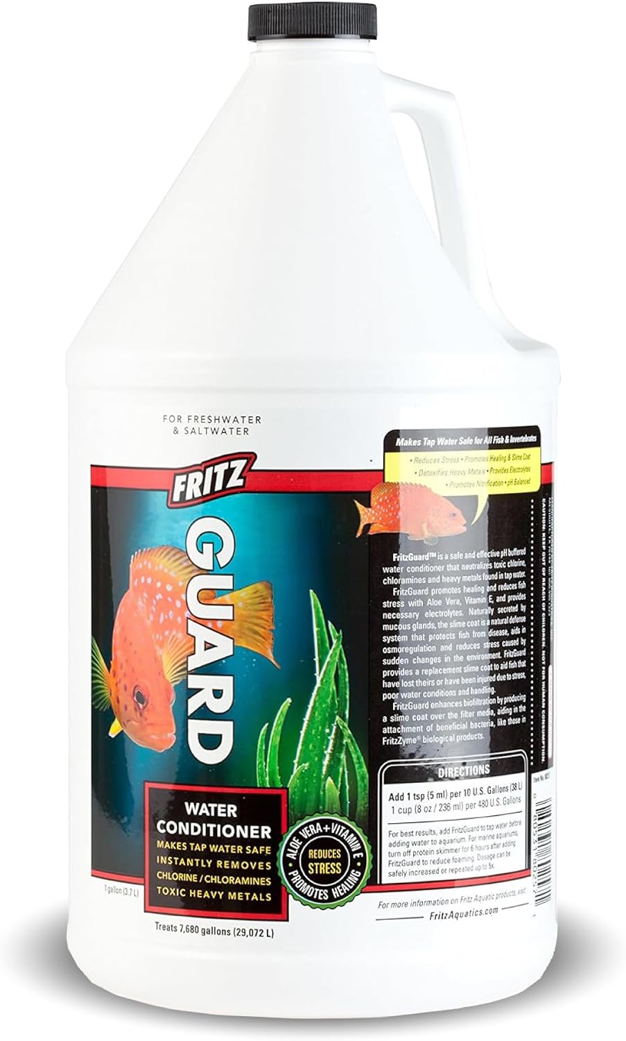 FritzGuard Water Conditioner/Dechlorinator Makes Tap Water Safe for Fresh & Salt Water Aquariums (1-Gallon)