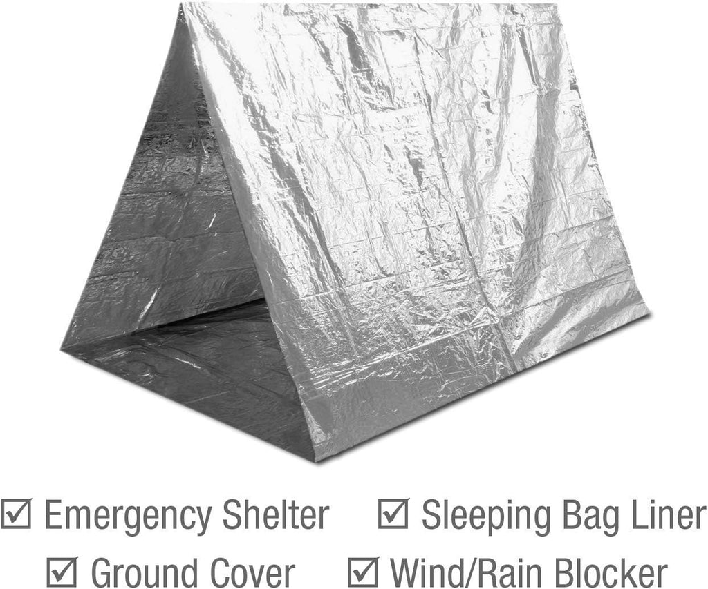 Emergency Mylar Thermal Blankets + Bonus Space Blanket - Compact & Insulated for Cold Weather - Designed for NASA