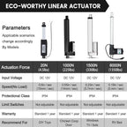 DC HOUSE 6 Inch (6") Stroke Linear Actuator 12V High Speed Actuator Motor 1000N 14mm/s with Brackets Mounting DC12V Linear Actuator with Mounting Bracket for Recliner TV Lift Coop Door