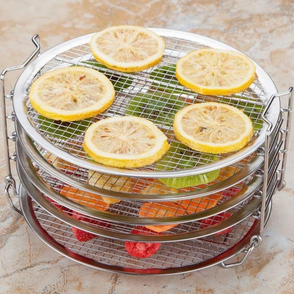 Dehydrator Rack Stainless Steel Stand Accessories Compatible with Instant Pot Air Fryer Crisp Lid 6 Quart Air Fryer