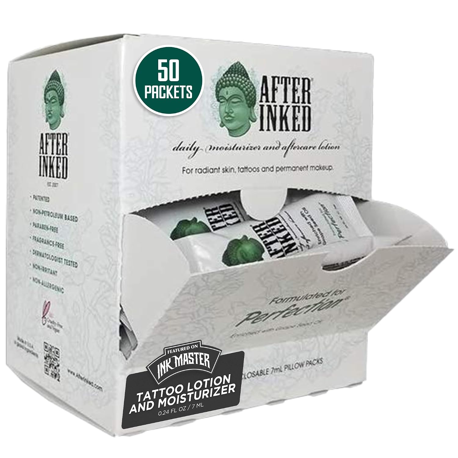 Tattoo Aftercare Lotion & Moisturizer, Balm, 7ml (50-Pack)