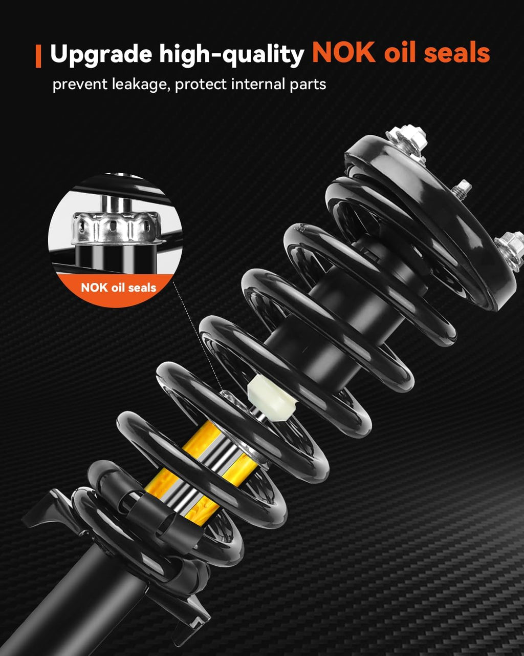 PROEZE Front Strut Assembly for 2008-2012 Accord, Shock Absorber Front with Coil Springs Replace 172562L,172562R, Driver and Passenger Side, 2PCS