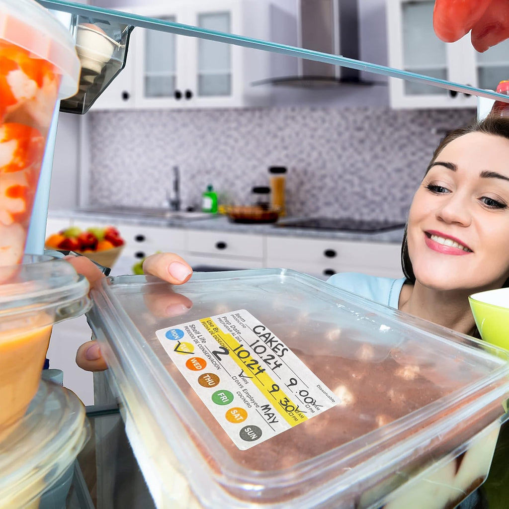 500 Dissolvable Food Labels 2"x3" for Food Rotation