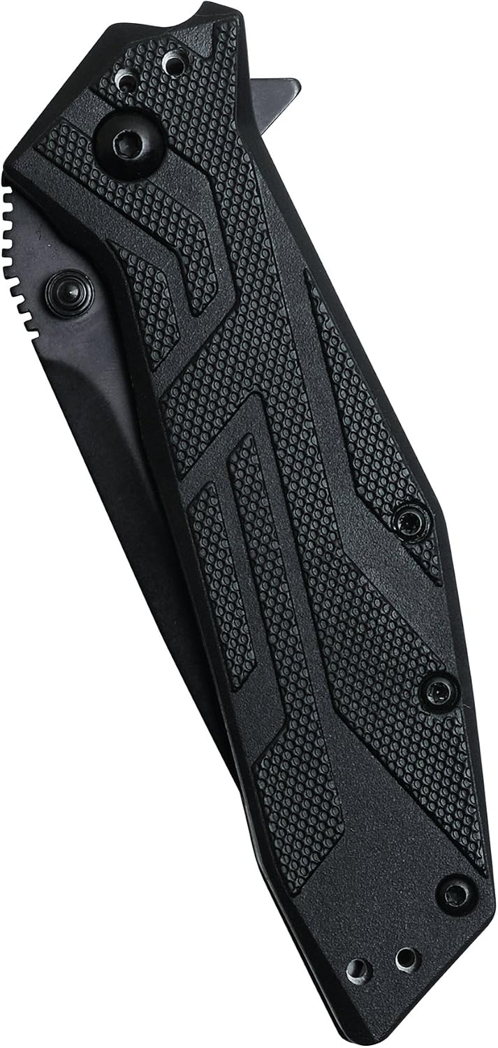 Brawler Pocket Knife, All-Black, 3 Inch Tanto Blade