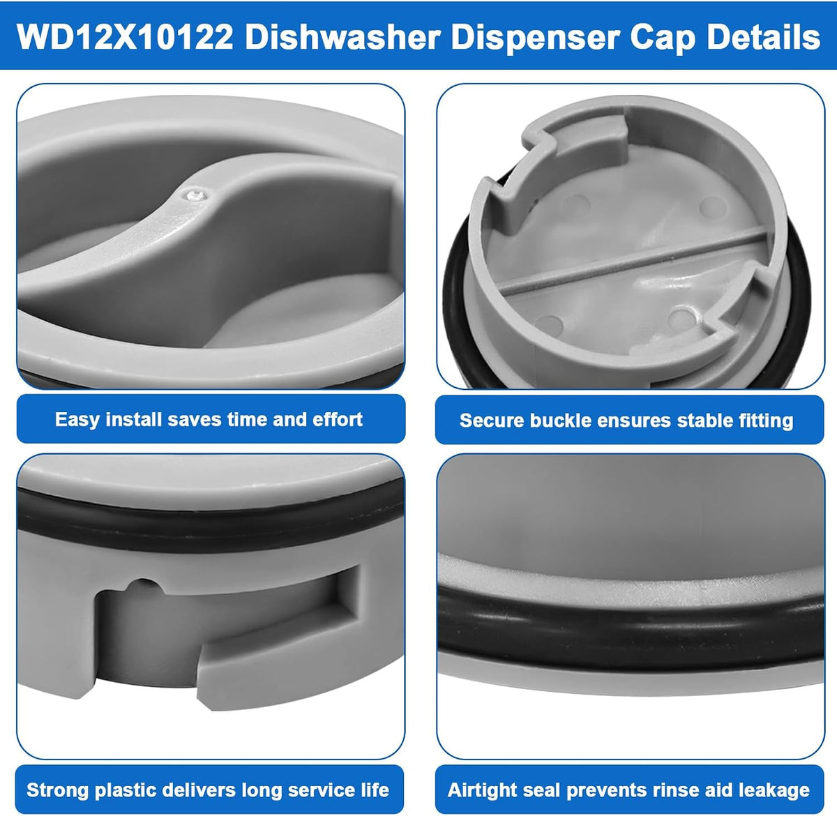 WD12X10122 Dishwasher Rinse Aid Dispenser Cap Compatible with GE Dishwasher