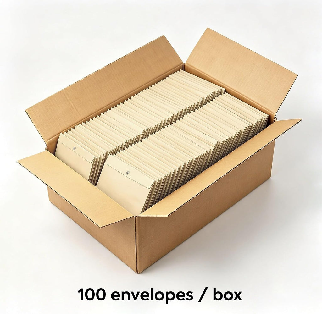 6x9 Extra-Heavyweight Clasp Envelopes, Manila, 100/Box