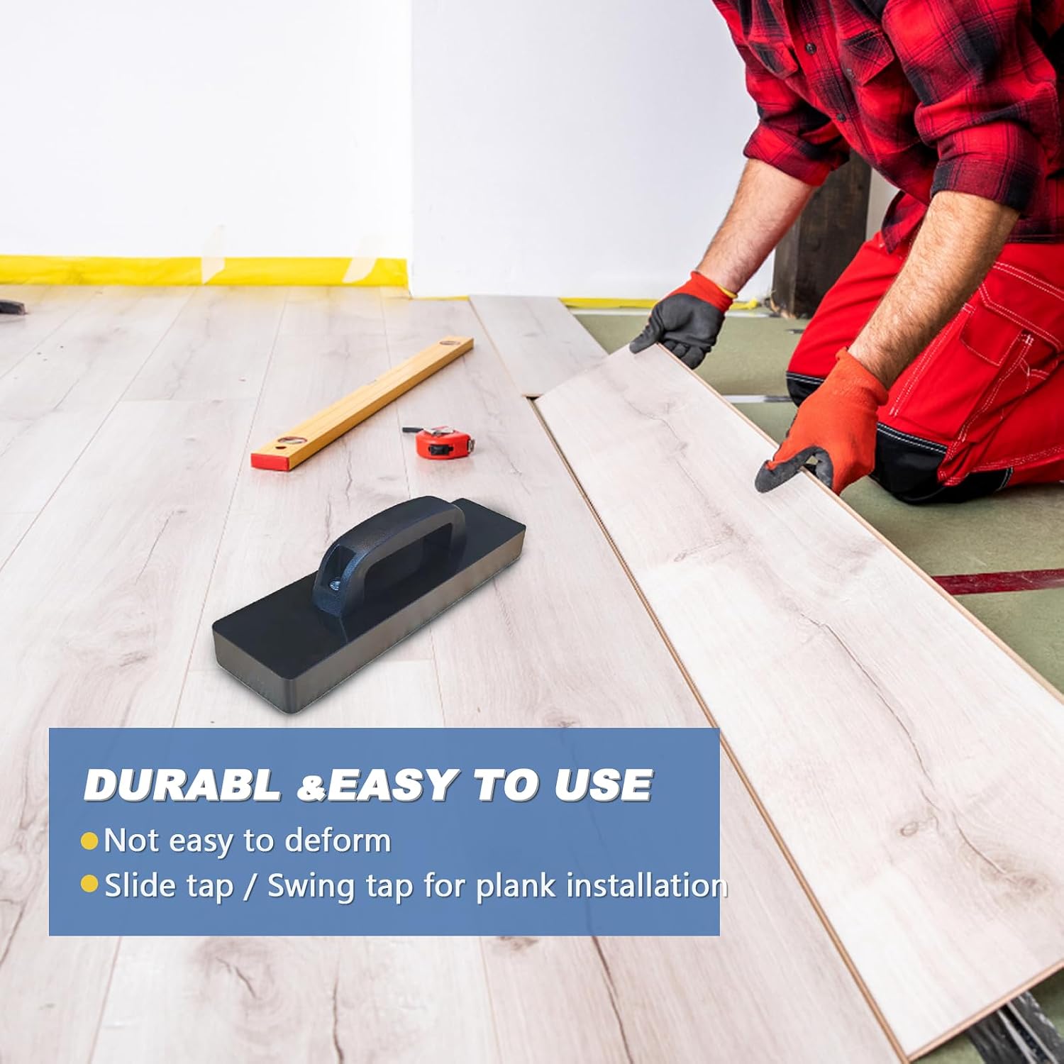 Tapping Block for Vinyl Plank, Laminate, LVP, Hardwood Flooring-MinliGUY