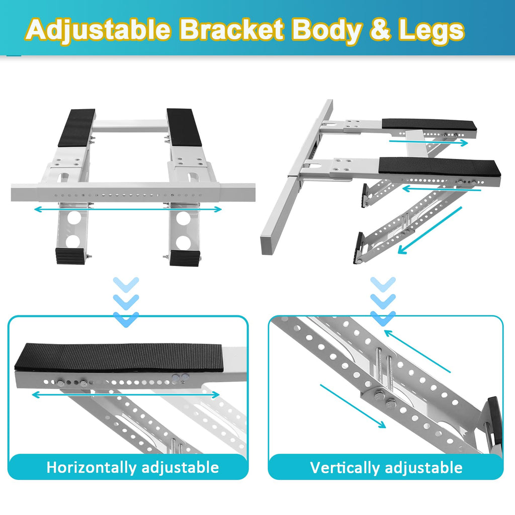 No Drill Window AC Bracket Support Bracket for Single/Double Hung Windows