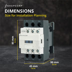 3 Pole AC Contactor 120V Coil 32 Amp Normally Open, 10 Pack
