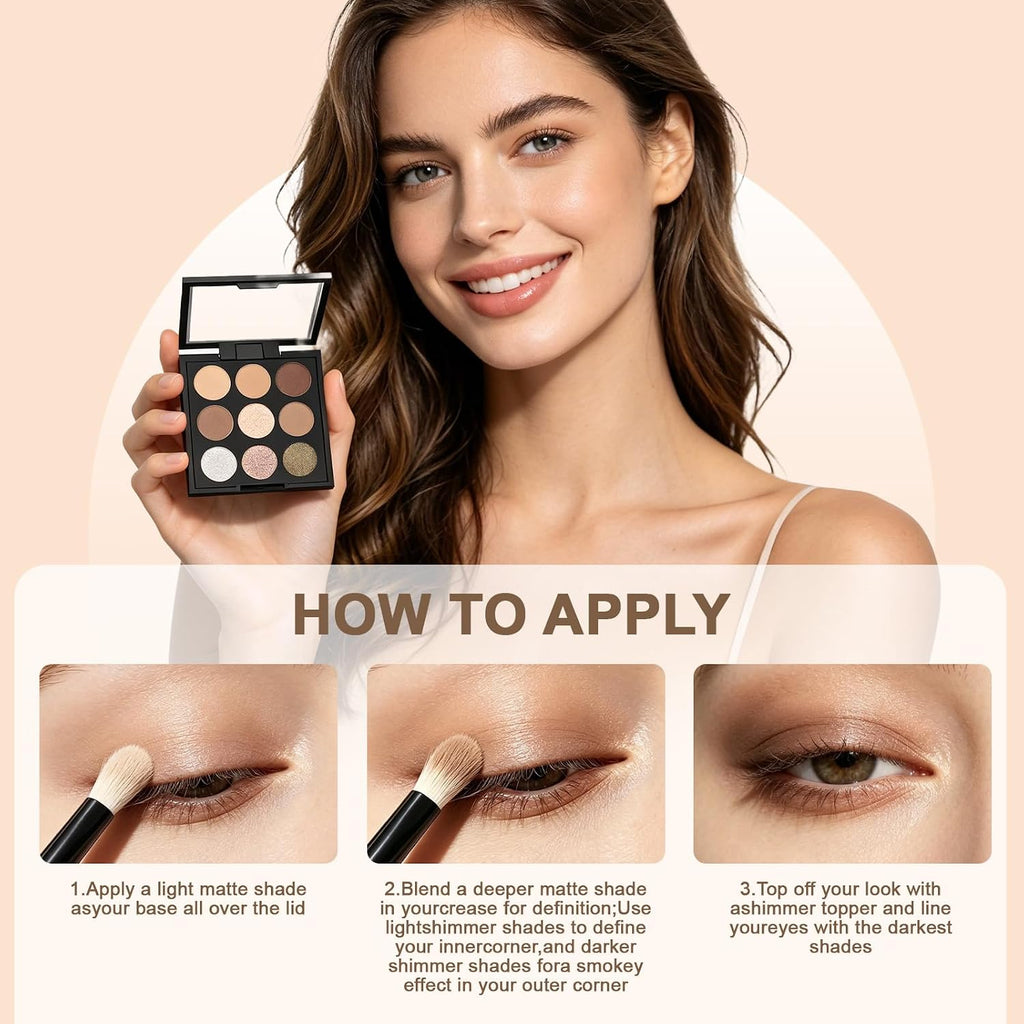 Neutral Eyeshadow Palette 9 Colors