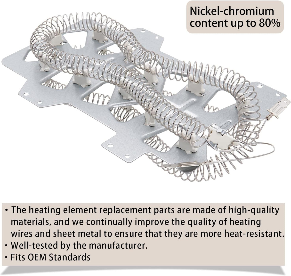 DV50F9A6EVW/A2 DV50F9A7EVP/A2 Dryer Heating Element Kit for Samsung