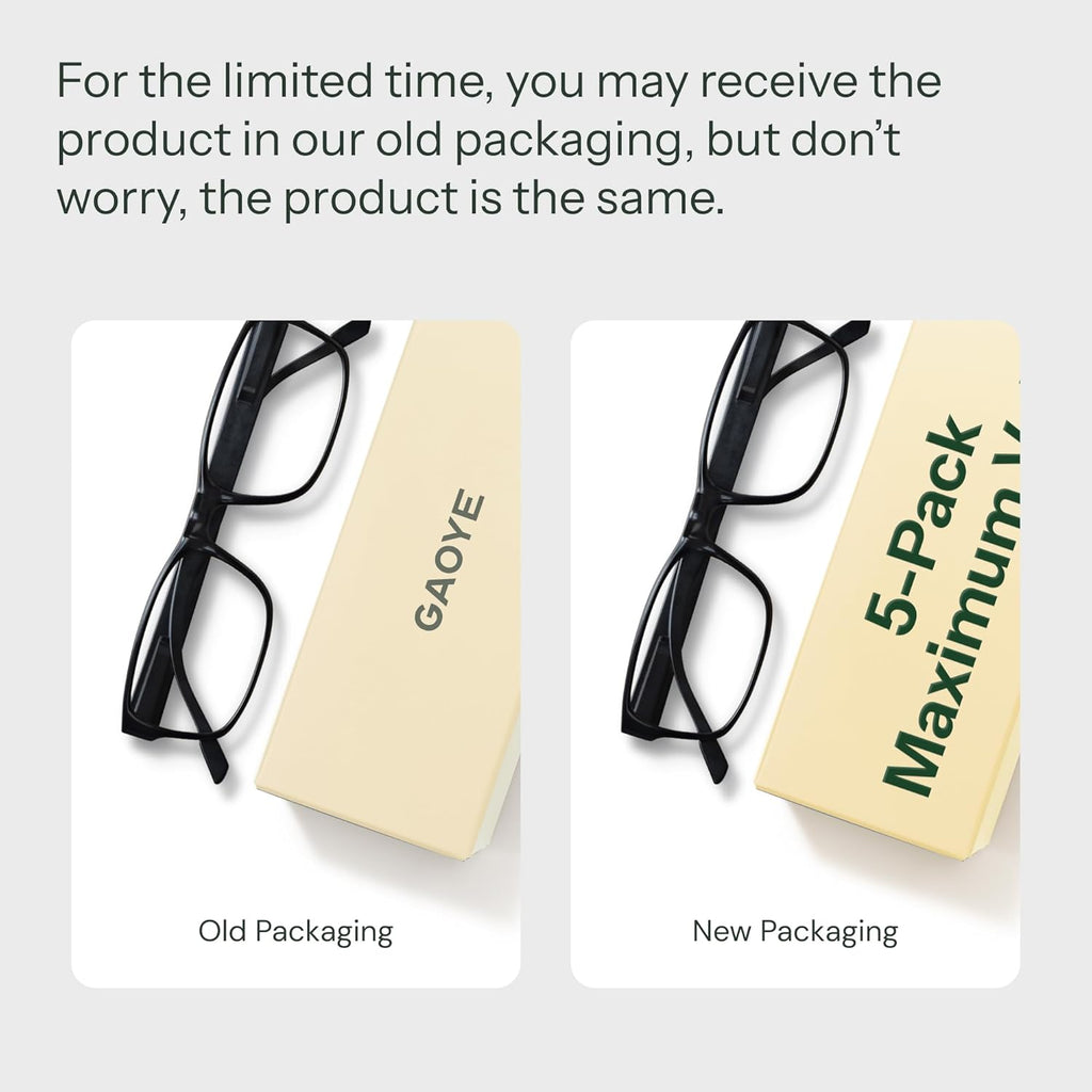 2.25 Professional Reading Glasses for Men for All Day - Computer Readers with Blue Light Protection - Value Pack