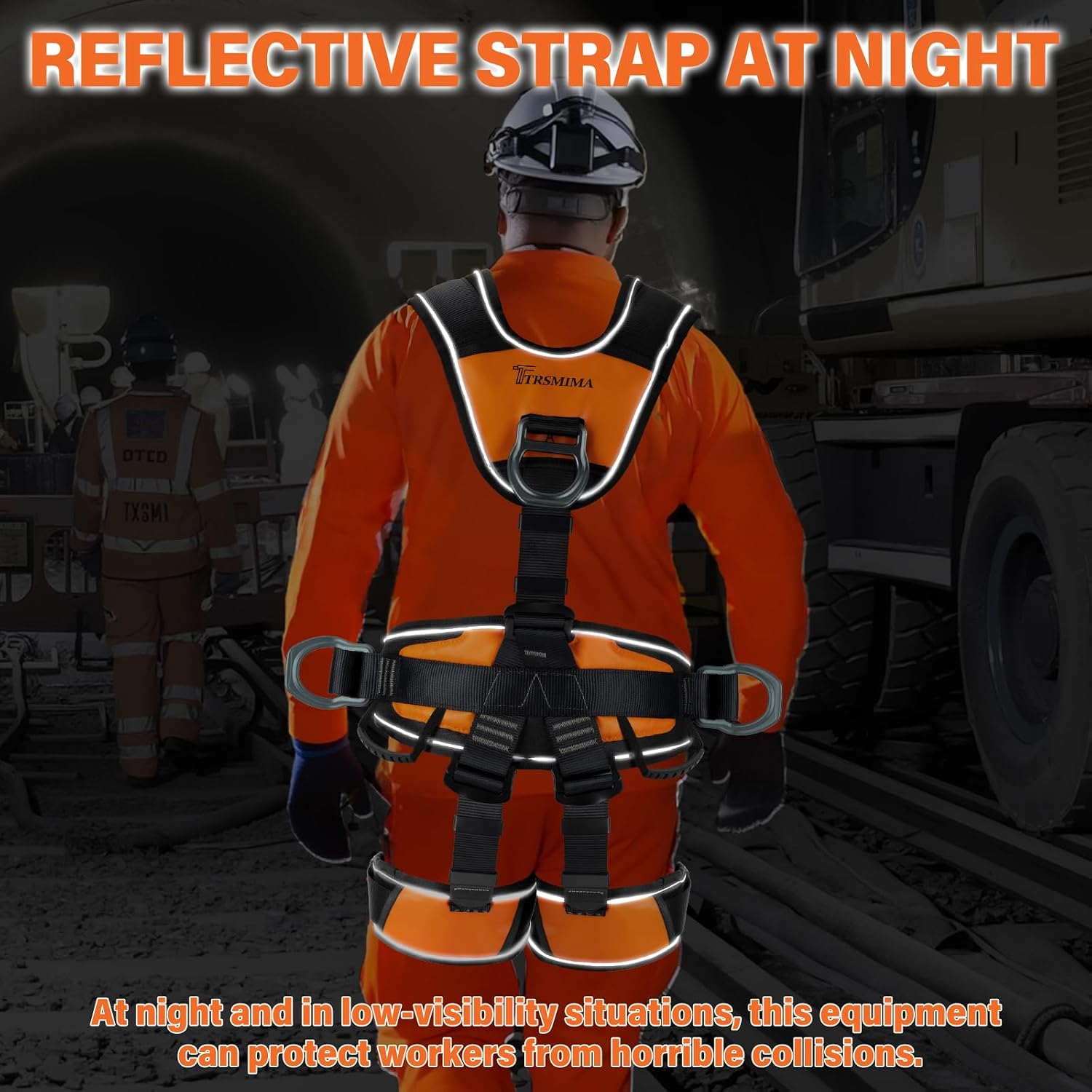 TRSMIMA Safety Harness Fall Protection - Roofing Full Body Climbing Harness | Men Tree Work Rock Climbing Chest