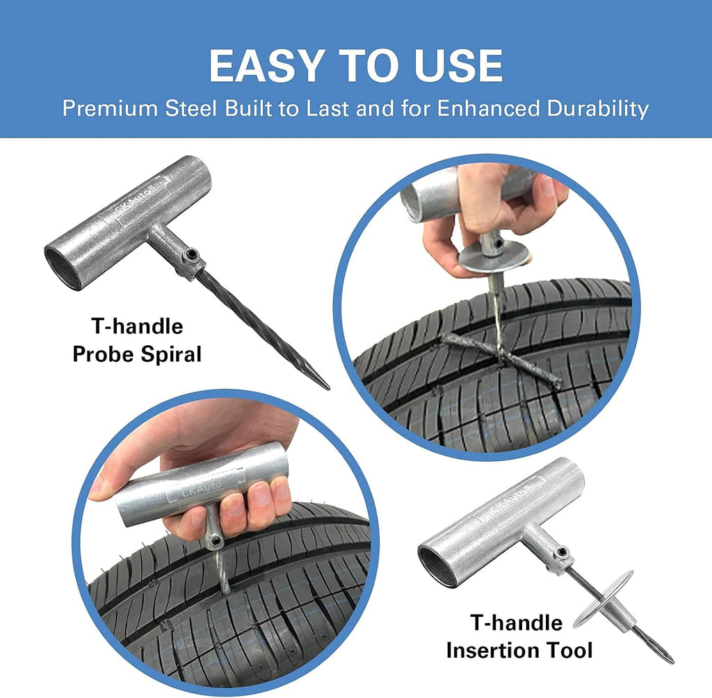 36 pcs Universal Tire Repair Kit with Plugs Heavy Duty Professional