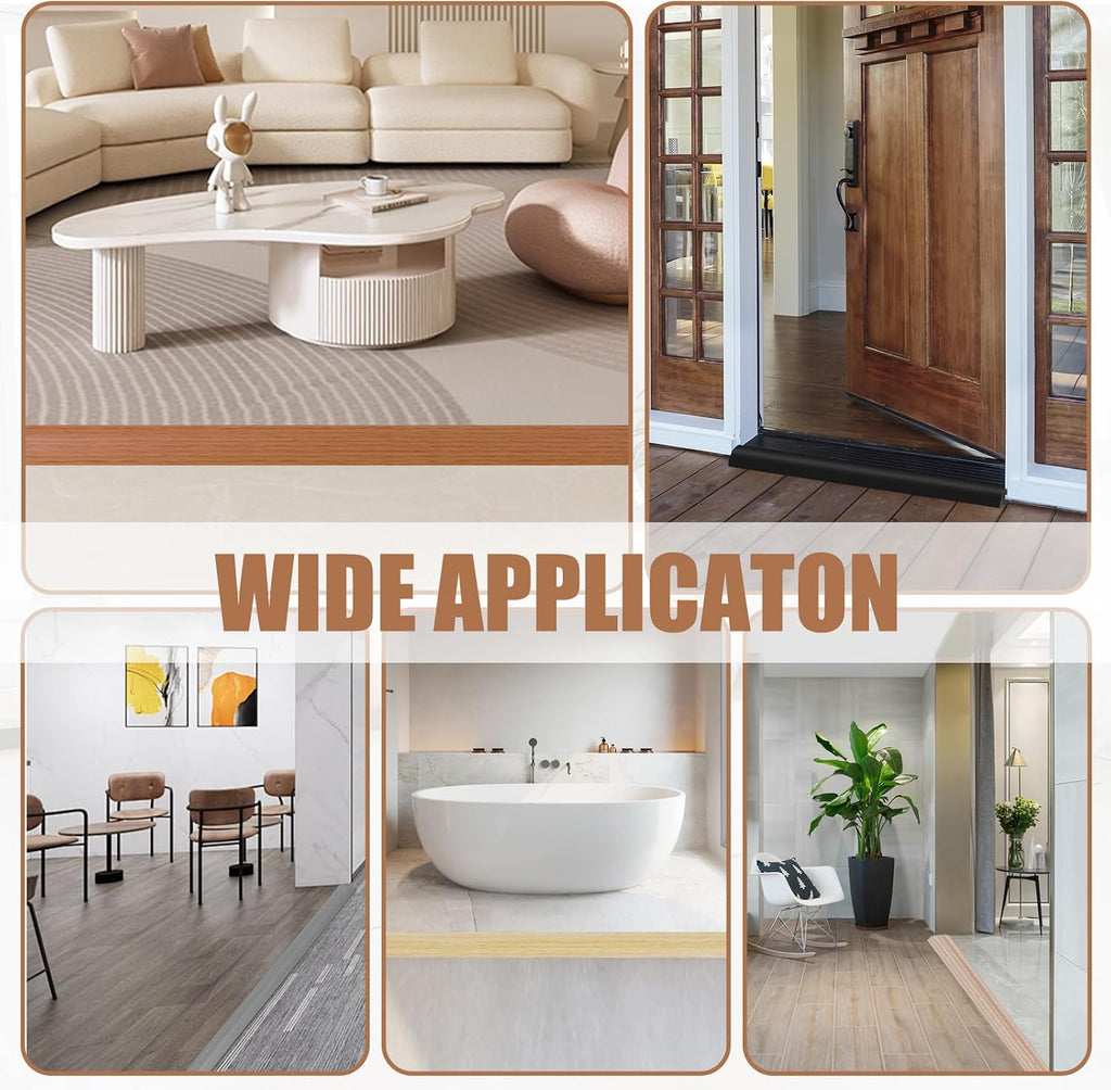 Floor Transition Strip Door Threshold 39" Floor Transition Reducer Trim on The Edges Threshold Strip Self Adhesive