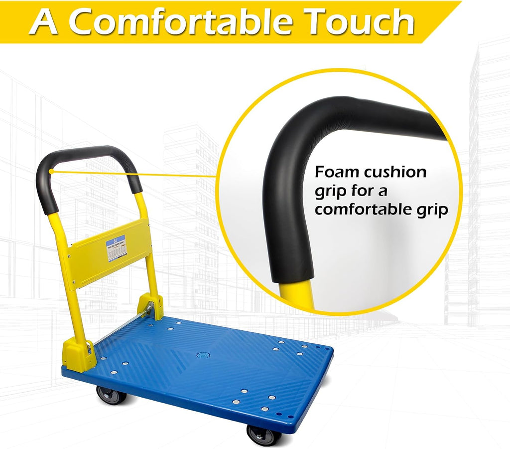 Foldable Platform 440 lb Heavy Duty Push Cart Dolly - (50887)