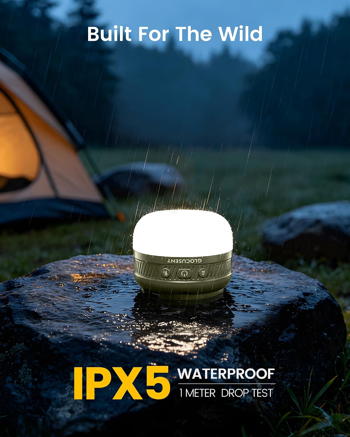 400H Camping Lantern, 5000mAh Rechargeable Lantern, Solar Pocket | Led Camping Lantern with 5 Brightness 3 Modes