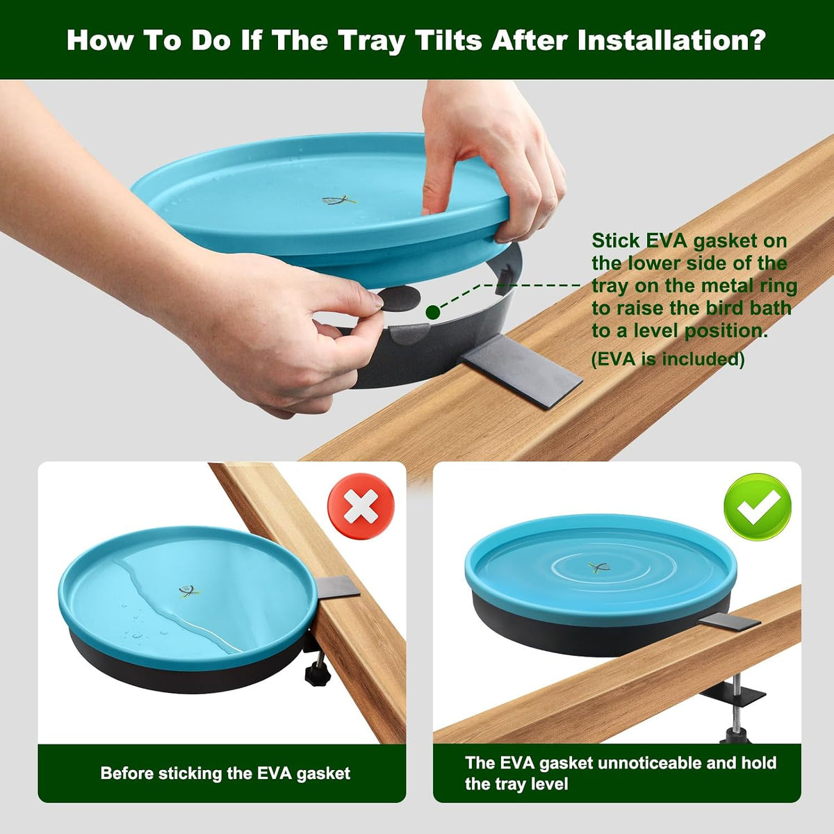 Heated Bird Bath for Outdoors for Winter, 3 Easy Ways to Mount Detachable Bird Bath Bowl, 75W Heated Bird Baths with