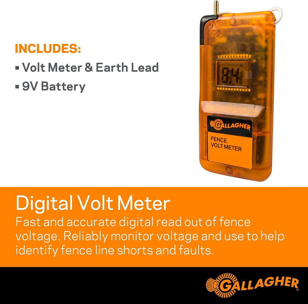 Digital Volt Meter | Electric Fence Voltage Reader to Test, Trace & Diagnose Shorts and Faults |Auto Turn-On