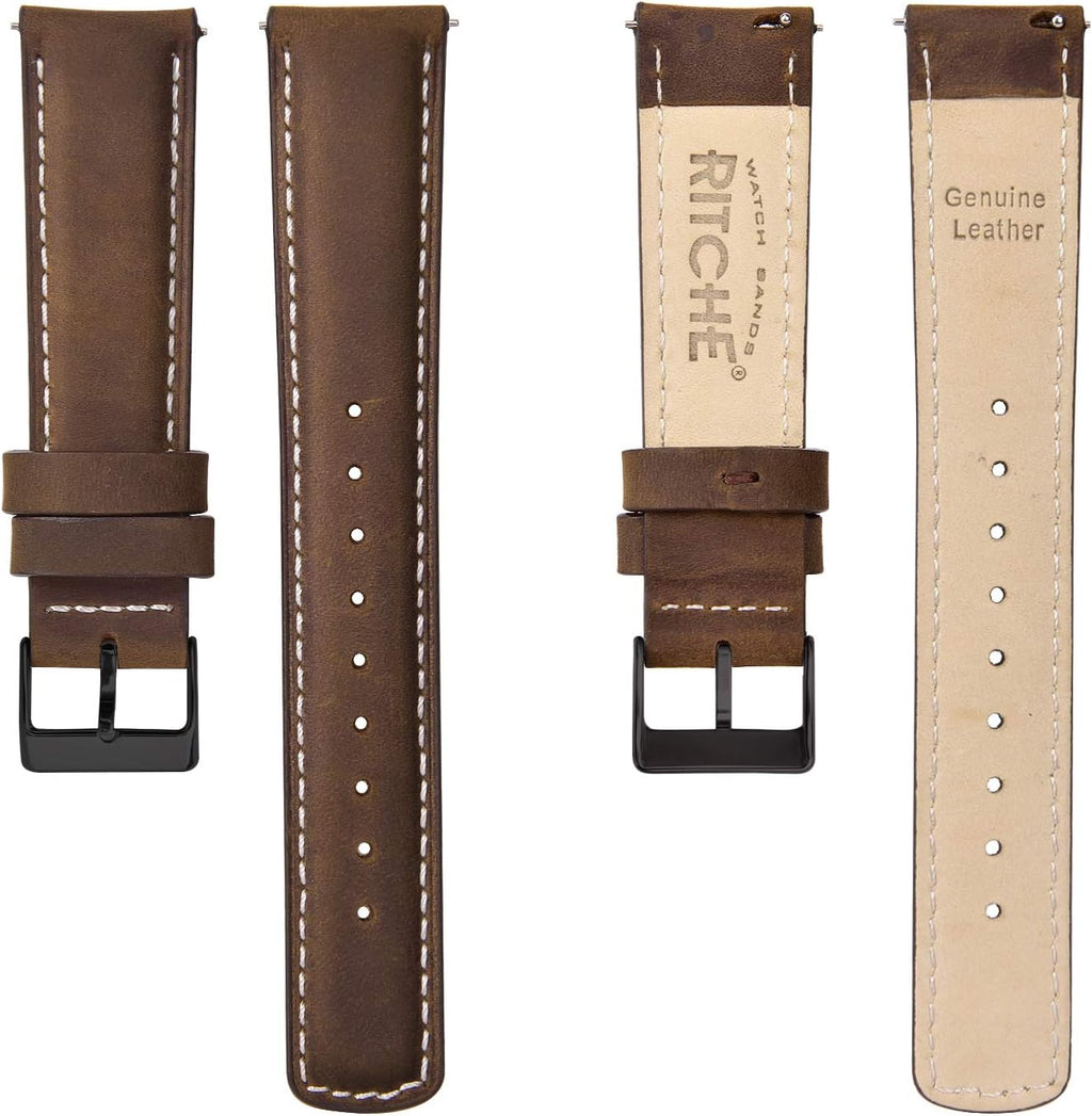 Christmas Gift Quick Release Leather Watch Bands Genuine Watch Straps for Men Women Top Grain Leather Watch Strap