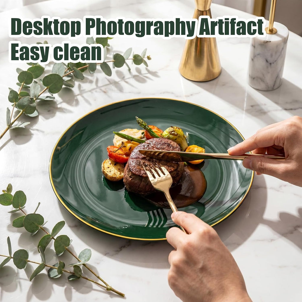 150Pcs Green Plastic Plates,Premium Disposable Plates for Wedding