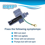 HQRP Washer Lid Switch compatible with Magic-Chef HTW4300TQ0 HTW4400TQ0