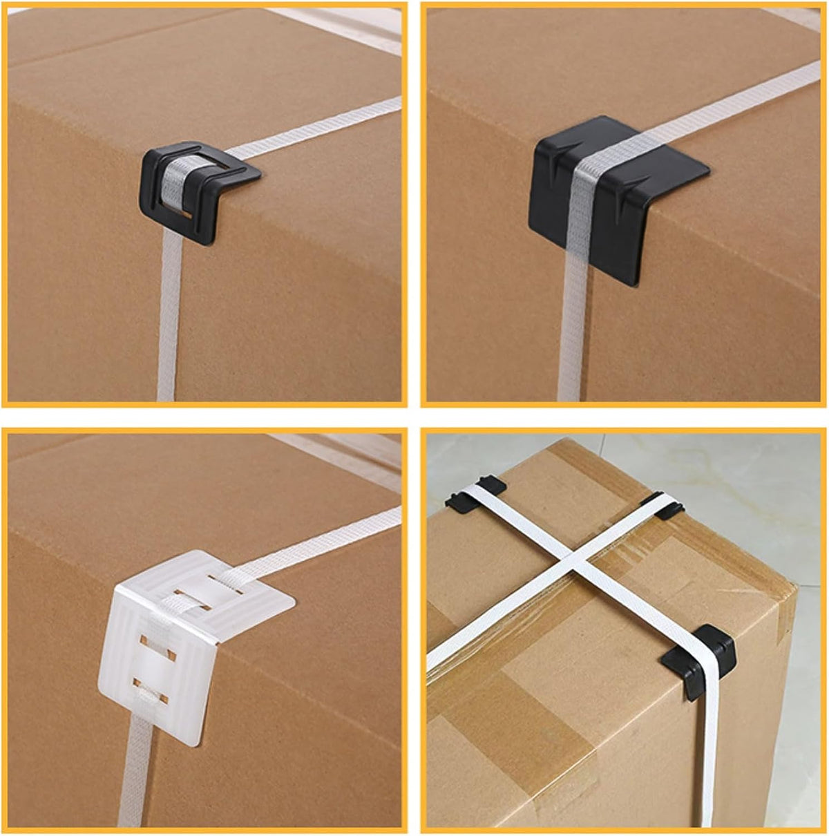 Tie Down Edge Protectors Small,Plastic Corner Protectors,50Pcs