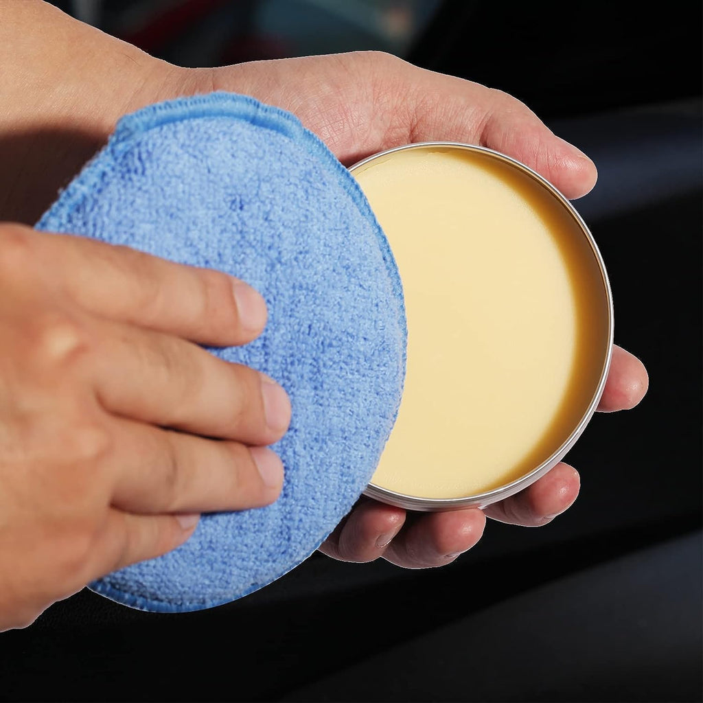 Microfiber Wax Applicator Pads, Car Wax Applicator with Finger Pocket, Buffing & Detail Polishing Foam Pads for Car