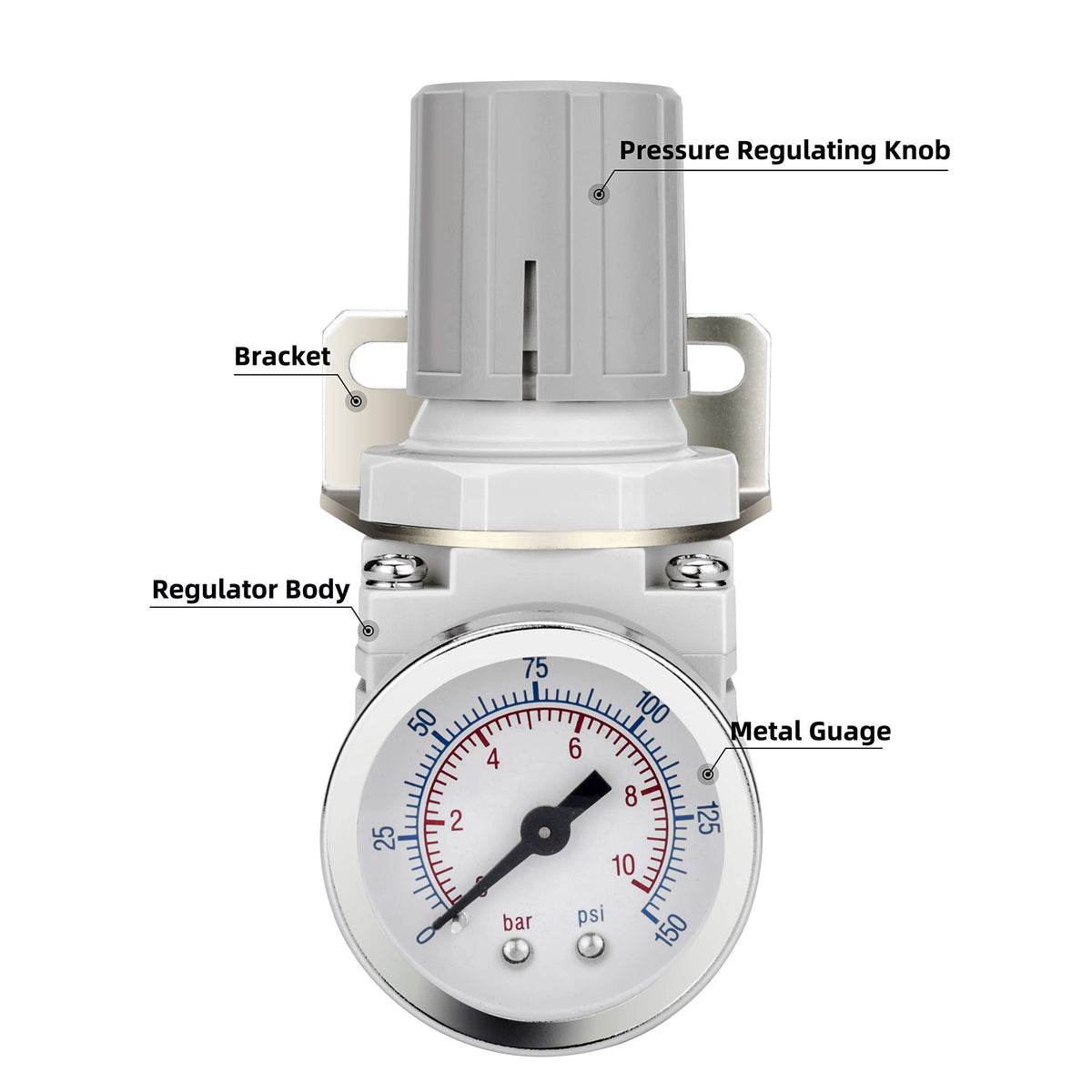 NANPU 1/4" NPT Air Regulator for Compressed Air System