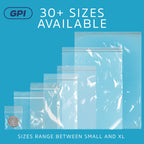 2" x 10" Long Zip Bags, 12000 Pack, 2 Mil, Reclosable, Clear Plastic, GPI
