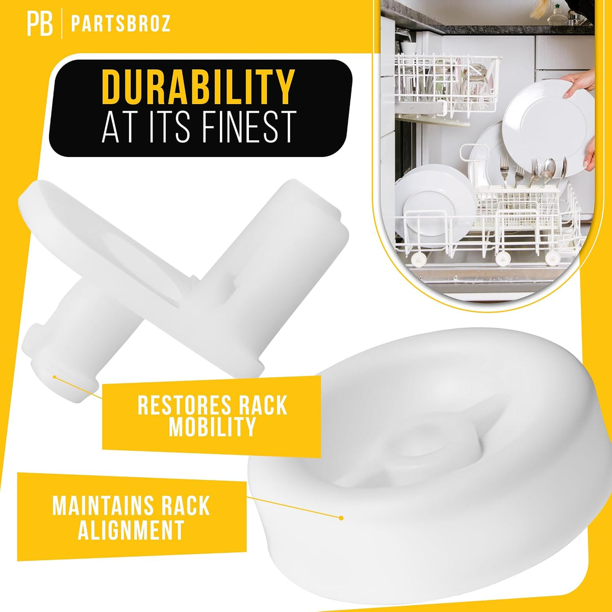 Dishwasher Lower Rack Wheel for General Electric GE GSD6200G00BB