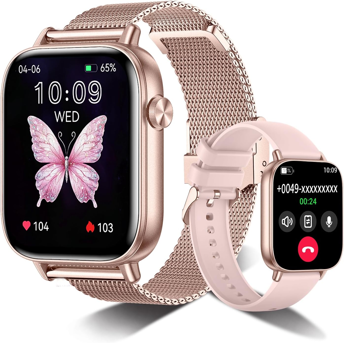 Smart Watch for Women,1.83" HD Smartwatches (Answer/Make Call), IP68 Waterproof Activity Fitness Tracker, HR, Sleep