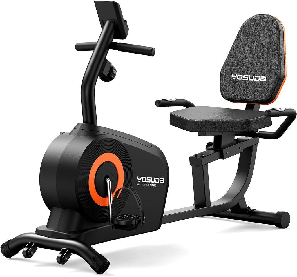 Recumbent Exercise Bike for Home，Magnetic Staionary Bike for Seniors | Quiet Recumbent Bikes with Adjustable Seat